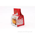 Flat Bottom Stand Up Red Coffee Packaging Bags With Tear No